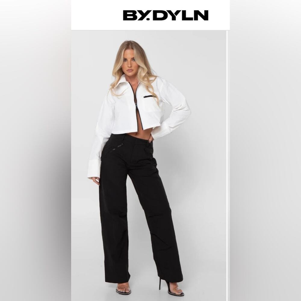 BY.DYLN Tanya shirt in white nylon Size:S
